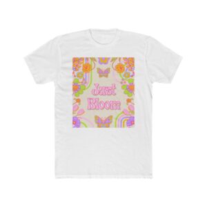 Just Bloom Unisex Cotton Crew Tee | Vintage Inspired Floral Shirt, Gift for Flower Lovers, Spring Fashion, Casual Wear, Nature T-Shirt